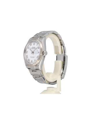 Rolex Datejust 36 steel - white gold roman Oyster 2021 box + papers
