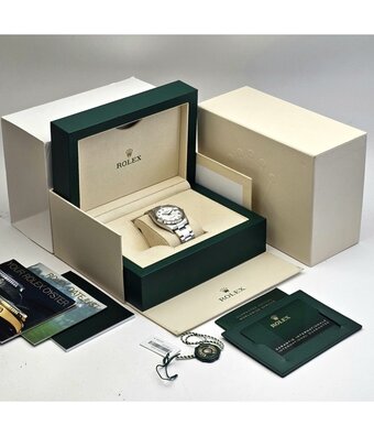 Rolex Datejust 36 steel - white gold roman Oyster 2021 box + papers