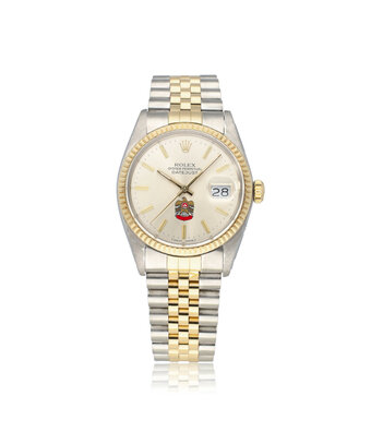 Rolex Datejust 36 - 1979 | NEW ROLEX SERVICE | steel - gold Crest - Quraysh Hawk - UAE