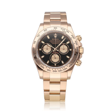 Daytona  40 NEW ROLEX SERVICE - 2011 B+P | rose gold pink - black Oyster