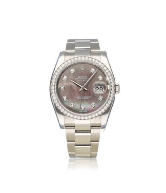 Rolex Datejust 36 - 2012 box + papers | Pearl - MOP - tahiti diamond Oyster