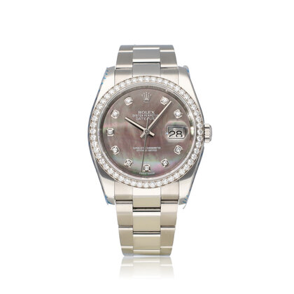 Datejust 36 - 2012 box + papers | Pearl - MOP - tahiti diamond Oyster