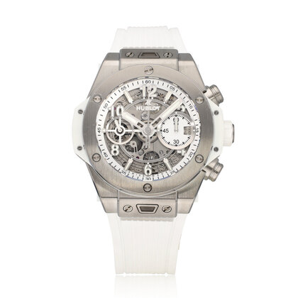 Big Bang Unico Titanium White 42 - 2021 B+P | STOCK | titanium skeleton white rubber