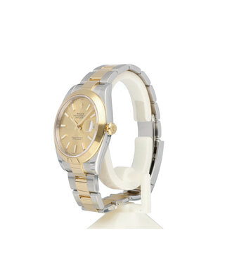 Rolex Datejust 41 2022 box + papers | steel - yellow gold champagne domed Oyster