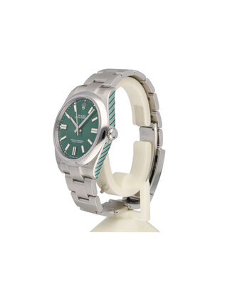 Rolex Oyster Perpetual 41 NEW ROLEX SERVICE - 2023 B+P | steel green domed Oyster - Bulbasaur