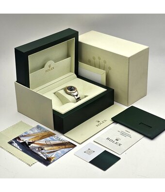 Rolex Yacht-master 29 NEW ROLEX SERVICE - 1999 B+P | steel - yelow gold blue