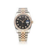 Rolex Datejust 36 2011 + papers | steel - rose gold diamond black Jubilee