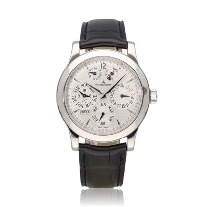 Master Control Eight Days 41 NEW JLC SERVICE | perpetual - platinum - alligator + box