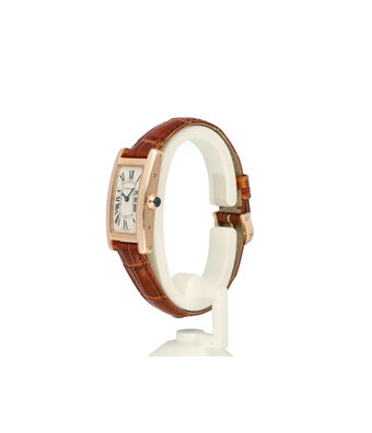Cartier Tank Americaine 32 rose gold silver 2013 box + papers | NEW CARTIER STRAP