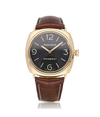 Panerai Radiomir  44 - 2009 B+P NEW PANERAI STRAP | yellow gold brown