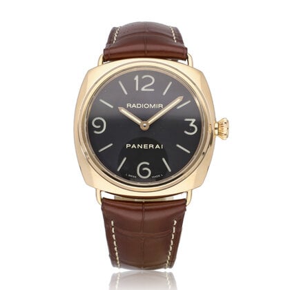 Luminor Radiomir 44 - 2009 B+P NEW PANERAI STRAP | yellow gold brown