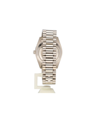 Rolex Day-Date 40 NEW ROLEX SERVICE - 2018 B+P | white gold President green / olive / money