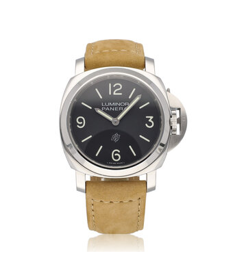 Panerai Luminor Base 44 steel black leather + box