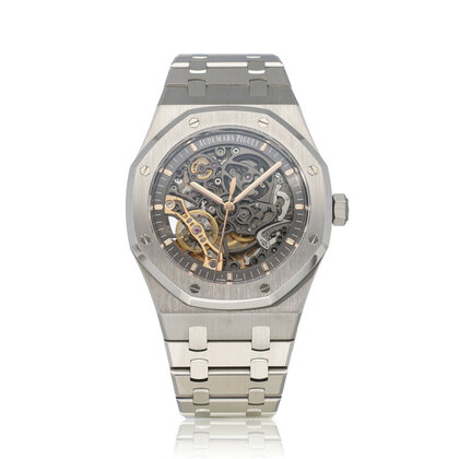 Royal Oak Double balance wheel openworked 41 - 2023 box + papers | steel skeleton