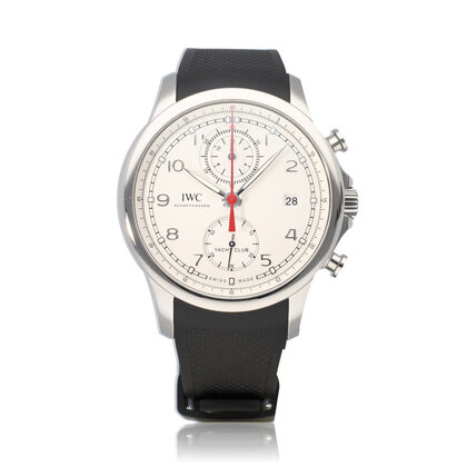 Portugieser Yacht Club 45 - 2018 box + papers | steel rubber white