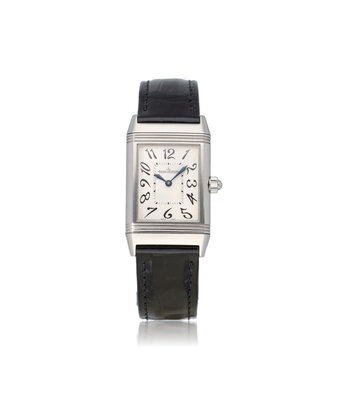 Jaeger-LeCoultre Reverso Duetto 23 NEW JLC STRAP - steel black duo face diamond | ref. 256.8.75