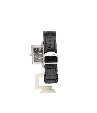 Jaeger-LeCoultre Reverso Duetto 23 NEW JLC STRAP - steel black duo face diamond | ref. 256.8.75