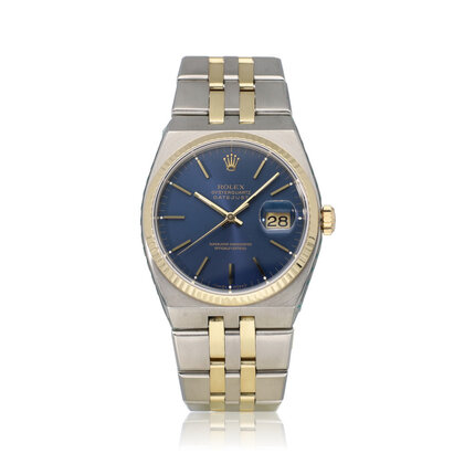 Datejust 36 Oysterquartz NEW ROLEX SERVICE - 1979 | steel - yellow gold blue Jubilee
