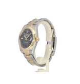 Rolex Datejust 41 NEW ROLEX SERVICE - 2021 B+P | Wimbledon steel - gold slate roman Oyster
