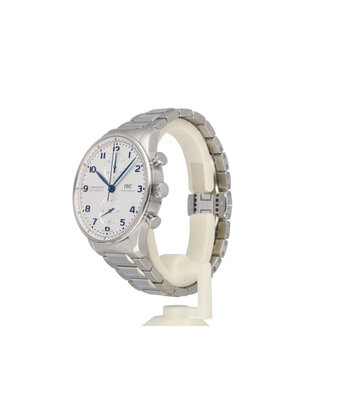 IWC Portugieser Chronograph 41 NEW IWC SERVICE - 2021 box + papers | steel silver