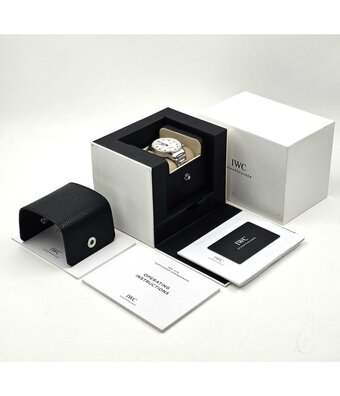 IWC Portugieser Chronograph 41 NEW IWC SERVICE - 2021 box + papers | steel silver