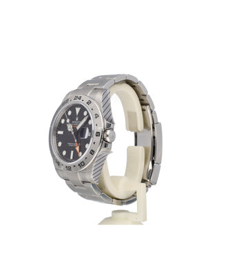 Rolex Explorer II  42 NEW ROLEX SERVICE - 2017 B+P | steel black - orange steel Oyster