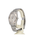 Rolex Datejust 41 NEW ROLEX SERVICE - 2022 B+P | steel - white gold silver index fluted Oyster