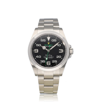 Rolex Air-king 40 - 2022 box + papers | steel black domed Oyster