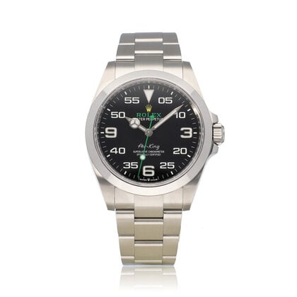 Air-king 40 - 2022 box + papers | steel black domed Oyster