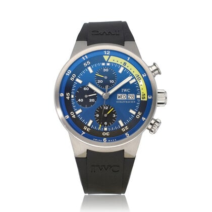 Aquatimer  44 Tribute to Calypso | steel blue rubber day date | Cousteau
