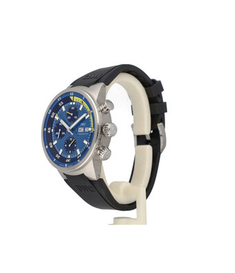 IWC Aquatimer  44 Tribute to Calypso | steel blue rubber day date | Cousteau
