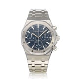 Audemars Piguet Royal Oak Chronograph 41 NEW AP SERVICE - 2023 B+P | STOCK | steel blue