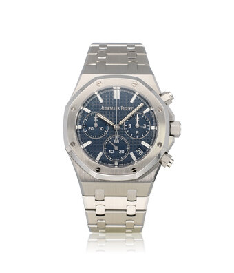 Audemars Piguet Royal Oak Chronograph 41 NEW AP SERVICE - 2023 B+P | STOCK | steel blue