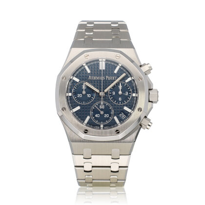 Royal Oak Chronograph 41 NEW AP SERVICE - 2023 B+P | STOCK | steel blue