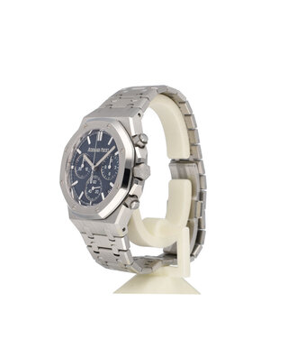 Audemars Piguet Royal Oak Chronograph 41 NEW AP SERVICE - 2023 B+P | STOCK | steel blue