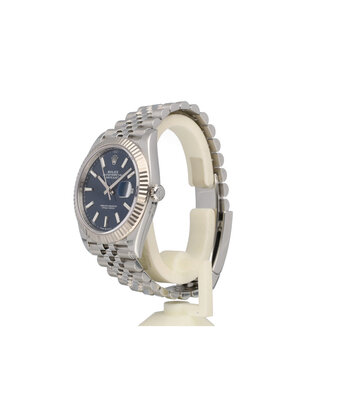 Rolex Datejust 41 NEW ROLEX SERVICE -  2022 + papers | steel - white gold blue Jubilee