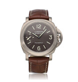 Panerai Luminor Marina 44 NEW PANERAI STRAP -  2000 + papers | titanium brown matte