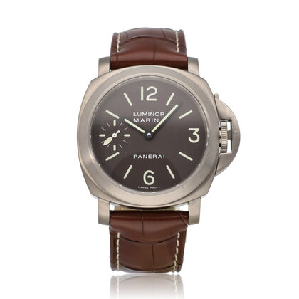 Luminor Marina 44 NEW PANERAI STRAP -  2000 + papers | titanium brown matte