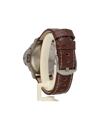 Panerai Luminor Marina 44 NEW PANERAI STRAP -  2000 + papers | titanium brown matte