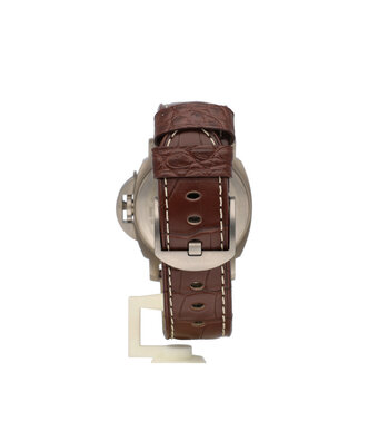 Panerai Luminor Marina 44 NEW PANERAI STRAP -  2000 + papers | titanium brown matte
