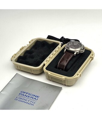 Panerai Luminor Marina 44 NEW PANERAI STRAP -  2000 + papers | titanium brown matte