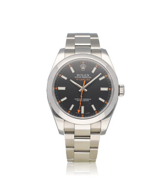 Rolex Milgauss 40 2013 box + papers | steel black orange Oyster