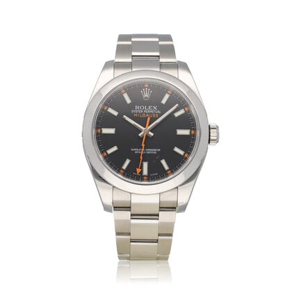 Milgauss 40 2013 box + papers | steel black orange Oyster
