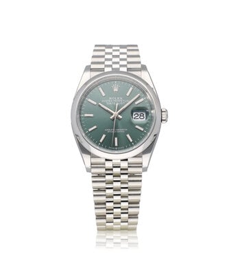 Rolex Datejust 36 -  2023 box + papers | steel green steel domed mint Jubilee