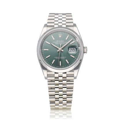 Datejust 36 -  2023 box + papers | steel green steel domed mint Jubilee