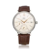 IWC Portofino Hand-Wound 45 8 days power reserve date steel