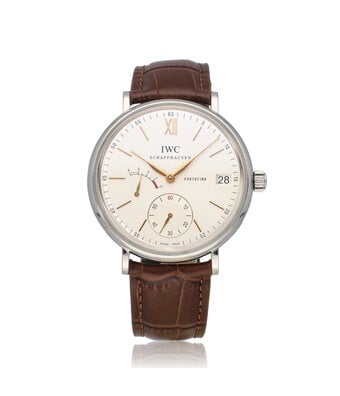 IWC Portofino Hand-Wound 45 8 days power reserve date steel