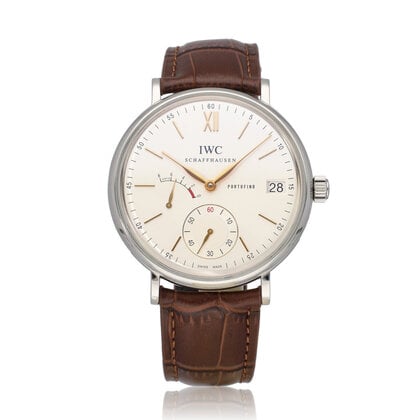 Portofino Hand-Wound 45 8 days power reserve date steel