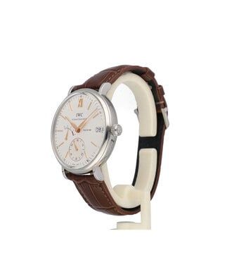 IWC Portofino Hand-Wound 45 8 days power reserve date steel
