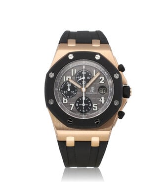 Audemars Piguet Royal Oak Offshore   NEW AP SERVICE OF € 6.679,- - 2007 B+P | rose gold rubber
